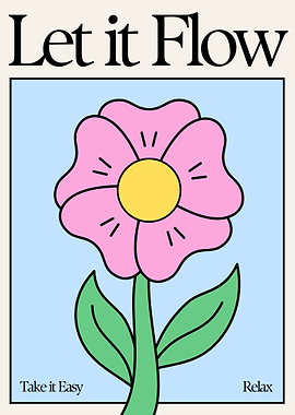 Let it Flow Flower Print