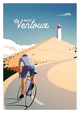 Cycling Up Mont Ventoux