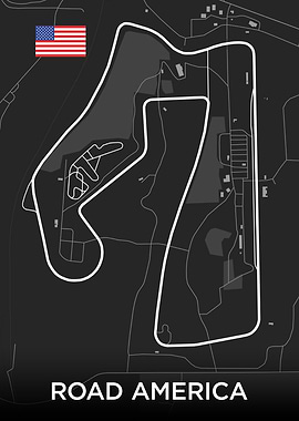 Road America Race Track Map