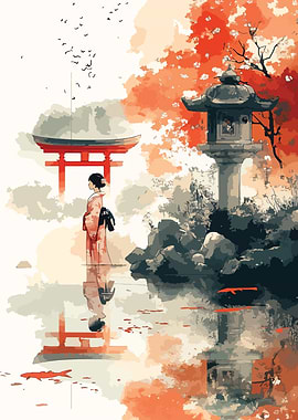 Japanese Garden Scene