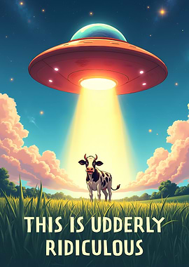 This Is Udderly Ridiculous Funny UFO Abduction of Cow