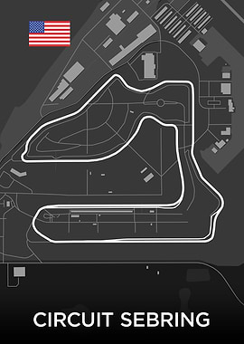 Circuit Sebring Race Track Map