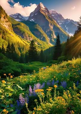 Mountain Meadow Sunset