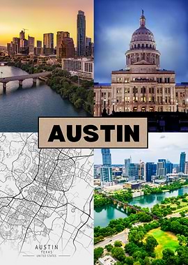 Austin Cityscape Collage