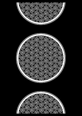 White Spiral Pattern on Black