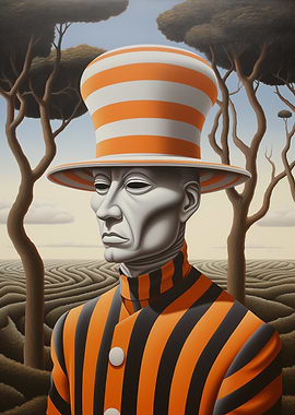 Striped Man in a Landscape