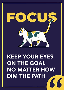 Focus Cat Poster