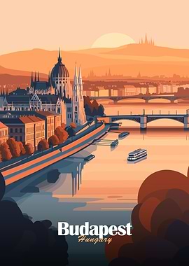 Budapest Cityscape Sunset