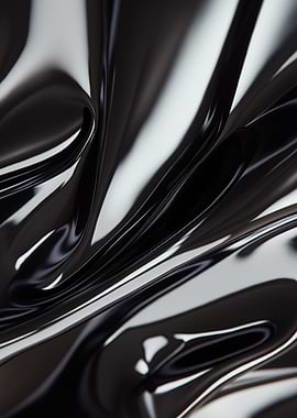 Abstract Black Liquid