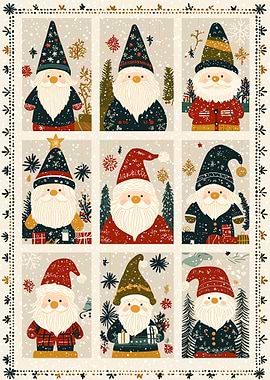 Christmas Gnomes Illustration