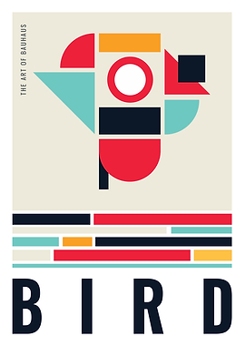 Bauhaus Bird Art Print