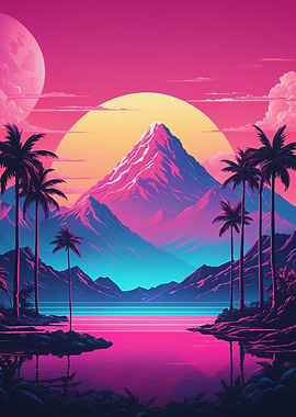 Sunset Mountain Landscape