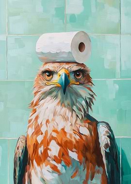 Eagle with Toilet Paper