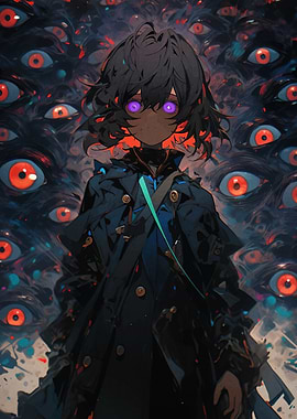 Anime Girl with Eyes