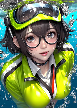 Anime Girl Underwater