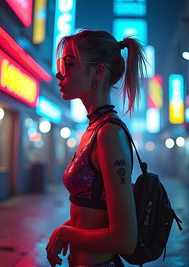Neon City Woman