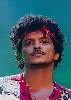 Man with Curly Hair and Bandana