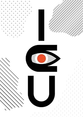 Eye Symbol with Geometric Shapes