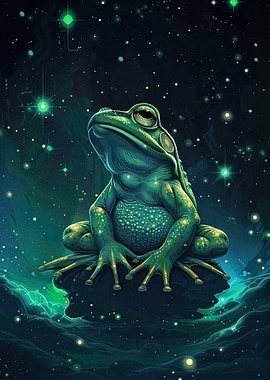 Frog Gazing Stars