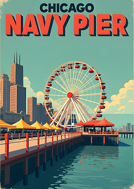 Chicago Navy Pier Poster