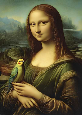 Mona Lisa with Parrot