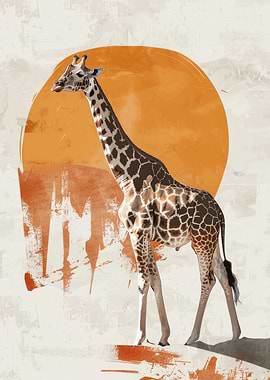 Giraffe Sunset