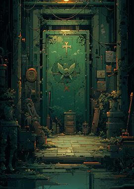 Mysterious Green Door