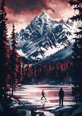 Winter Mountain Landscape