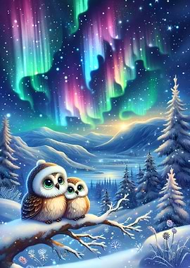 Snowy Owl Light Show