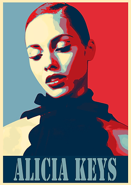 Alicia Keys Pop Art Poster