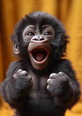 Baby Gorilla Portrait