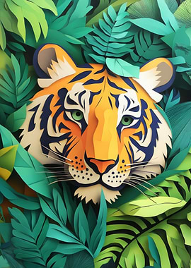 Paper Tiger in Jungle