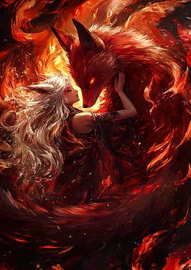 Fox Spirit and Woman