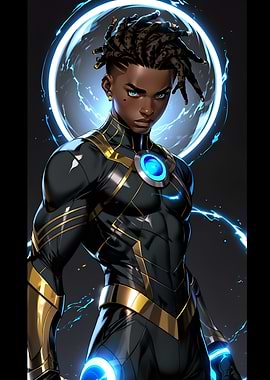 Black Superhero Illustration