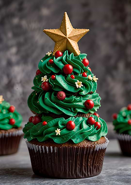 Christmas Tree Cupcakes