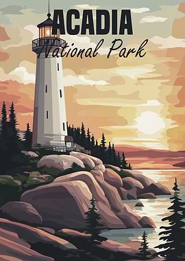 Acadia National Park Poster
