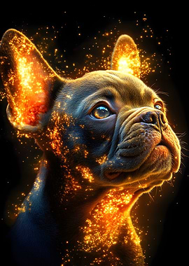 French Bulldog with Sparkles