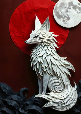 Papercraft White Fox