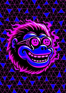 Neon Monkey Purple