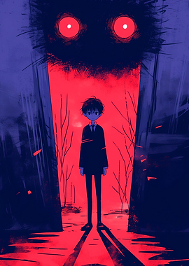 Boy Facing Shadow Monster