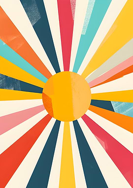 Sunburst Abstract Art