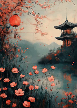 Japanese Garden Painting