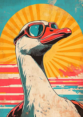 Vintage Sunset Goose