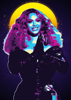 Beyonce Retro Pop Art part