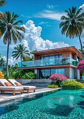 Tropical Villa with Pool