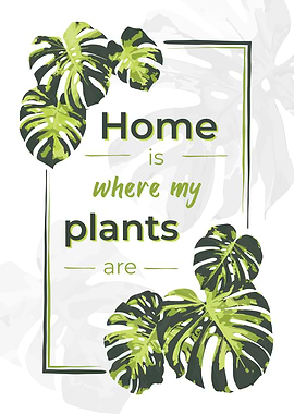 House plants lover motivational poster.