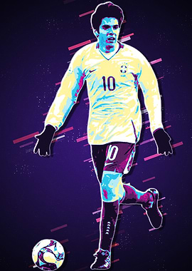 Soccer Player in Retro Style