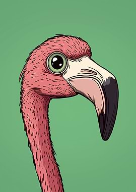 Pink Flamingo Portrait