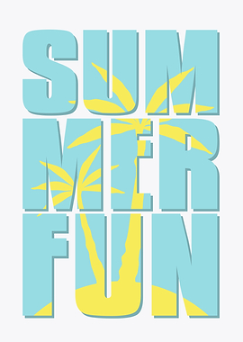 Summer vibes typography.