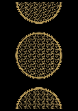 Gold Swirl Pattern Art